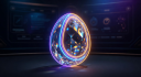 Glowing Neon Gem Icon representing premium quality