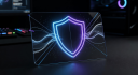 Neon shield icon representing safe gaming environment